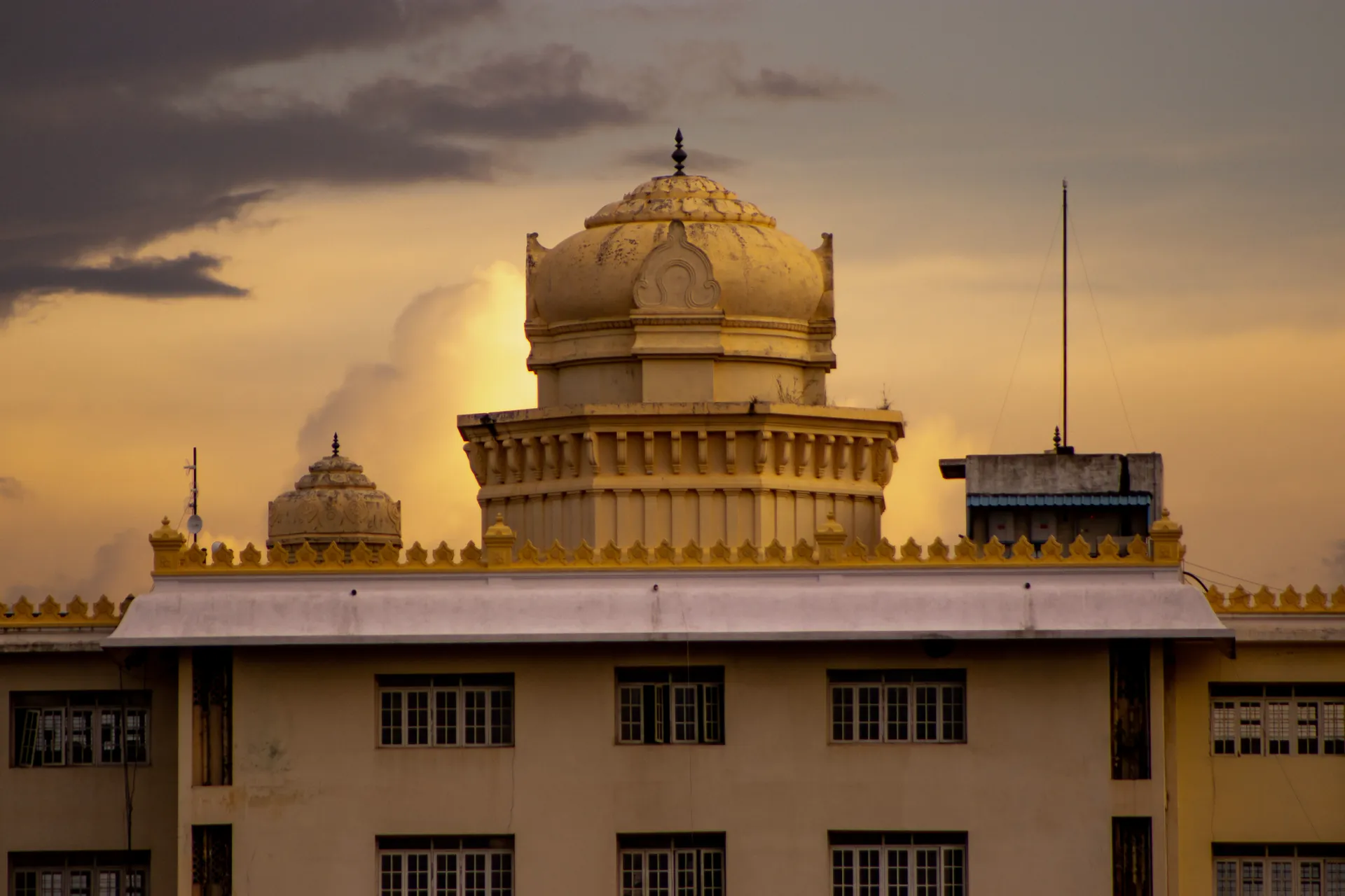 Domed building under a grey sky, Bengaluru